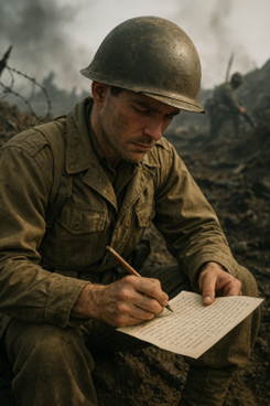 September 1st, 1944
Somewhere in France
My Dearest Eleanor,
Tonight, the stars above this foreign sky burn a little brighter, and I swear theyâre whispering your name. I sit here with a borrowed pen and a heart full of youâyour laughter, your lette