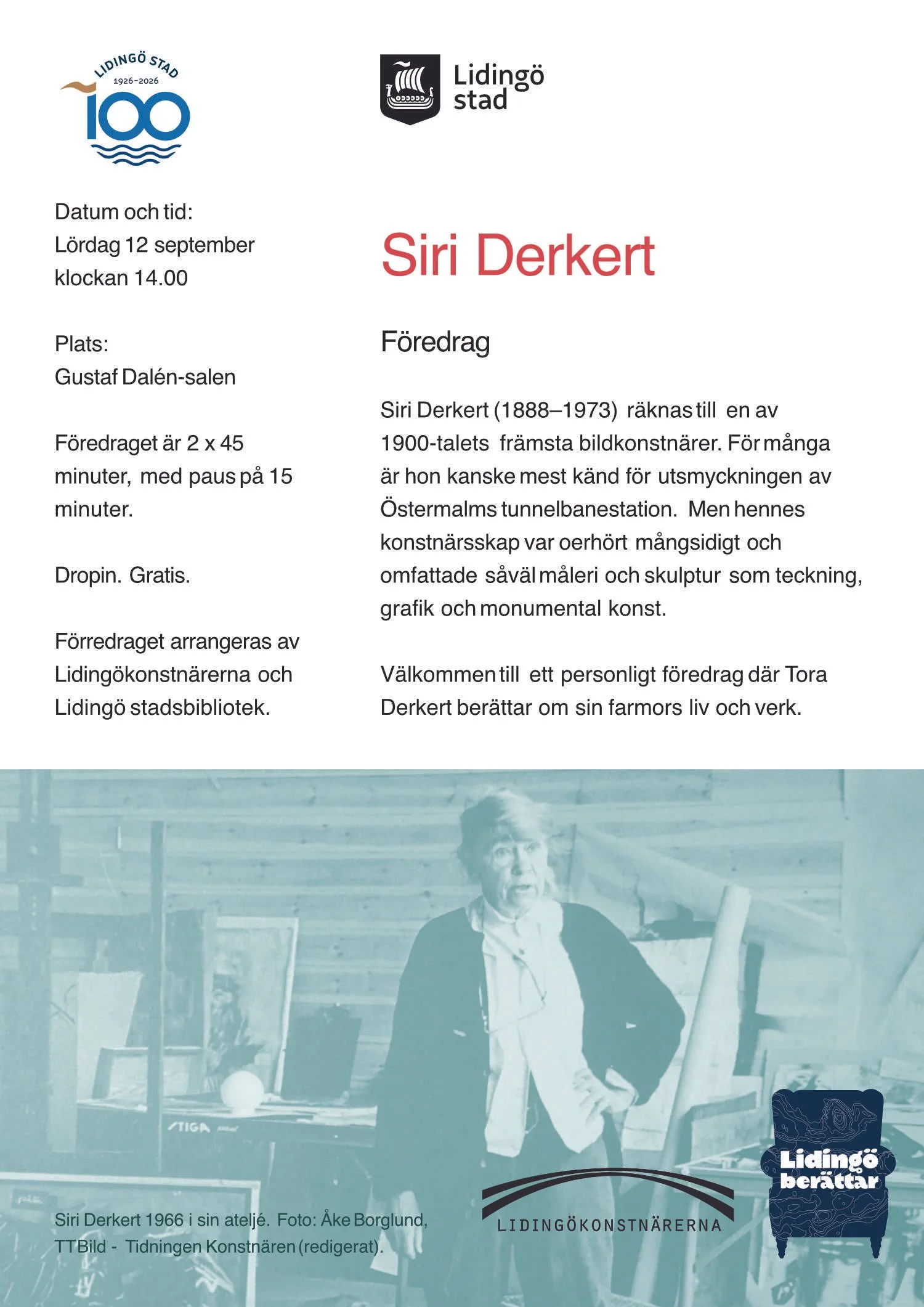 Författarbesök om Siri Derkert