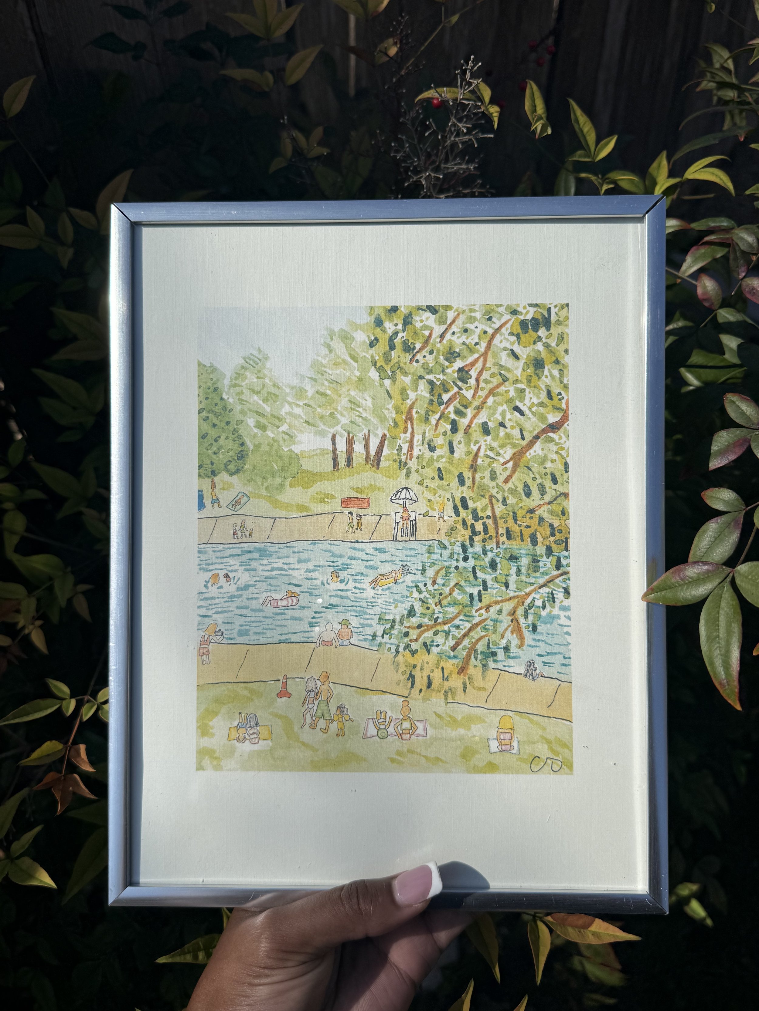 “Floats this Way” | Barton Springs Art Print |