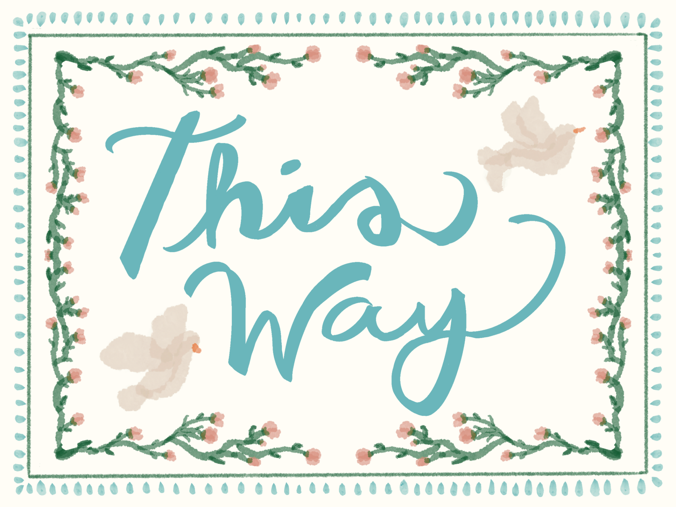 Vintage Wedding Signage | Tulip Floral Wedding Signs | Dove Welcome Sign | Romantic Blue Wedding Decor Signage