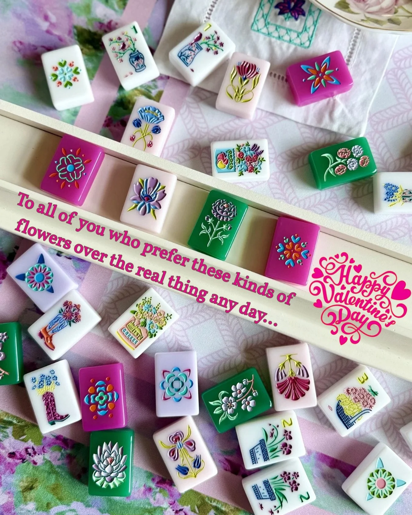 ❤️💐🀄️Happy Valentine&rsquo;s Day!🀄️💐❤️
#mahjong #mahjongtiles #flowertiles