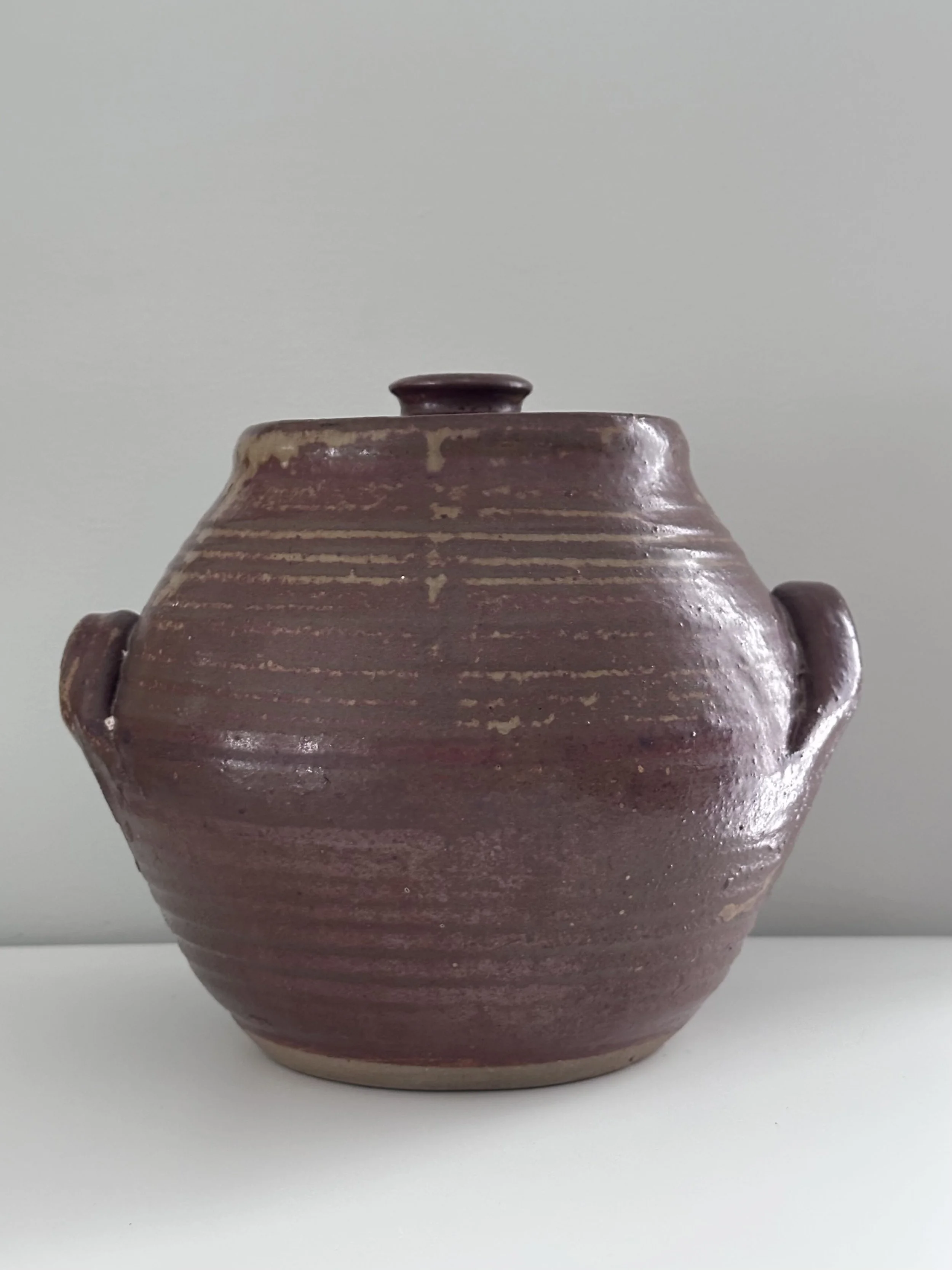 Vintage Maine Studio Pottery Lidded Jar