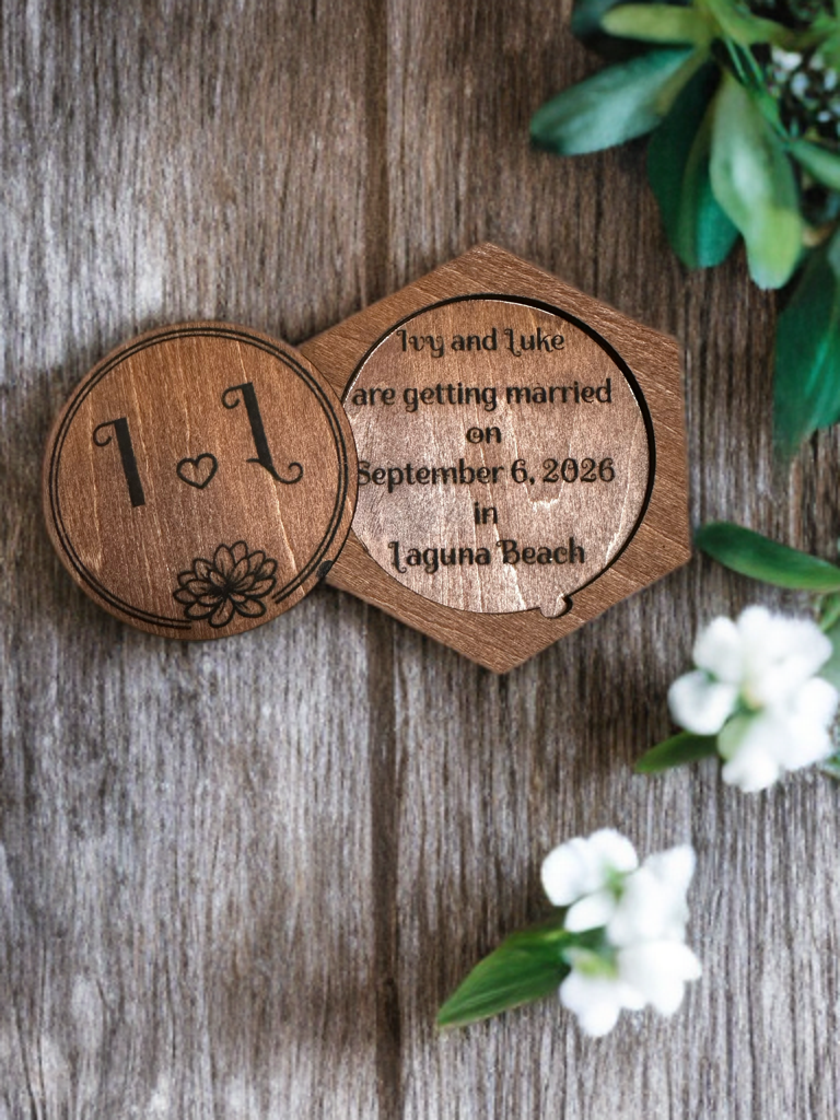 Hexagon Circle Pop Out Invitation