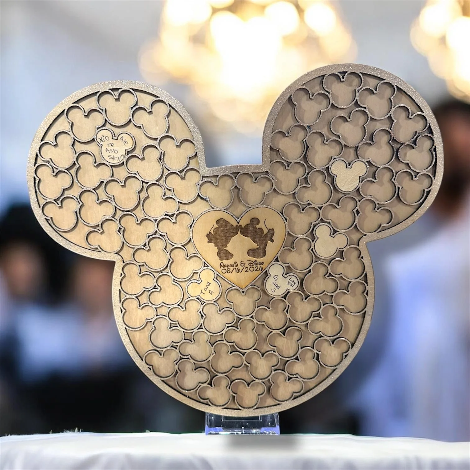Personalized Disney Ears Guest Book | Wedding Keepsake Box