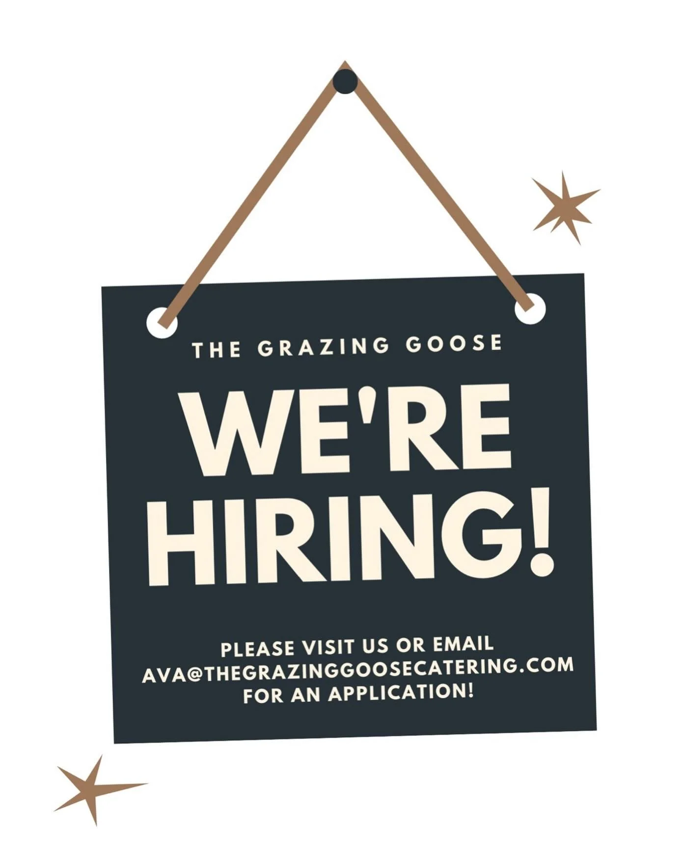 We&rsquo;re hiring! 🪿
The Grazing Goose is looking for a part-time team member to help with a little bit of everything &mdash; front of house, kitchen support, and keeping our space clean and welcoming.

If you&rsquo;re reliable, positive, and enjoy