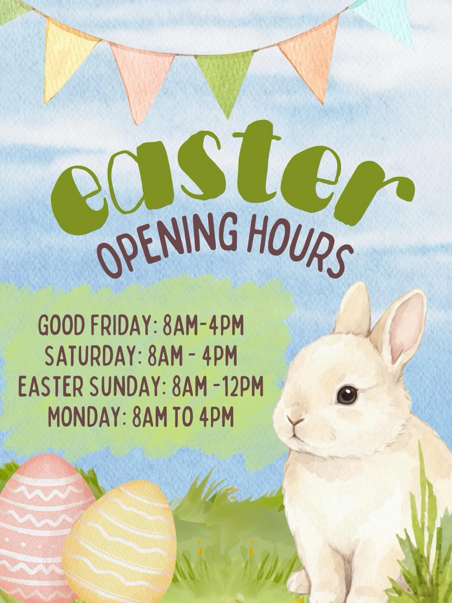 EASTER HOURS 🐣