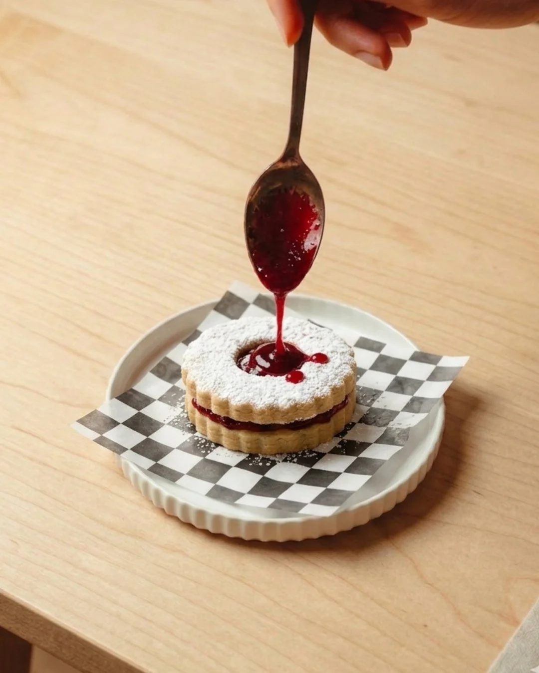 Sweet, simple, and just a little irresistible 🍓✨

Buttery linzer cookies filled with rich, fruity jam &mdash; and yes&hellip; that drizzle makes it even better 🤍

Go ahead, treat yourself (you know you want to) 😉
-
-
#RocklinCA #RocklinEats #Place