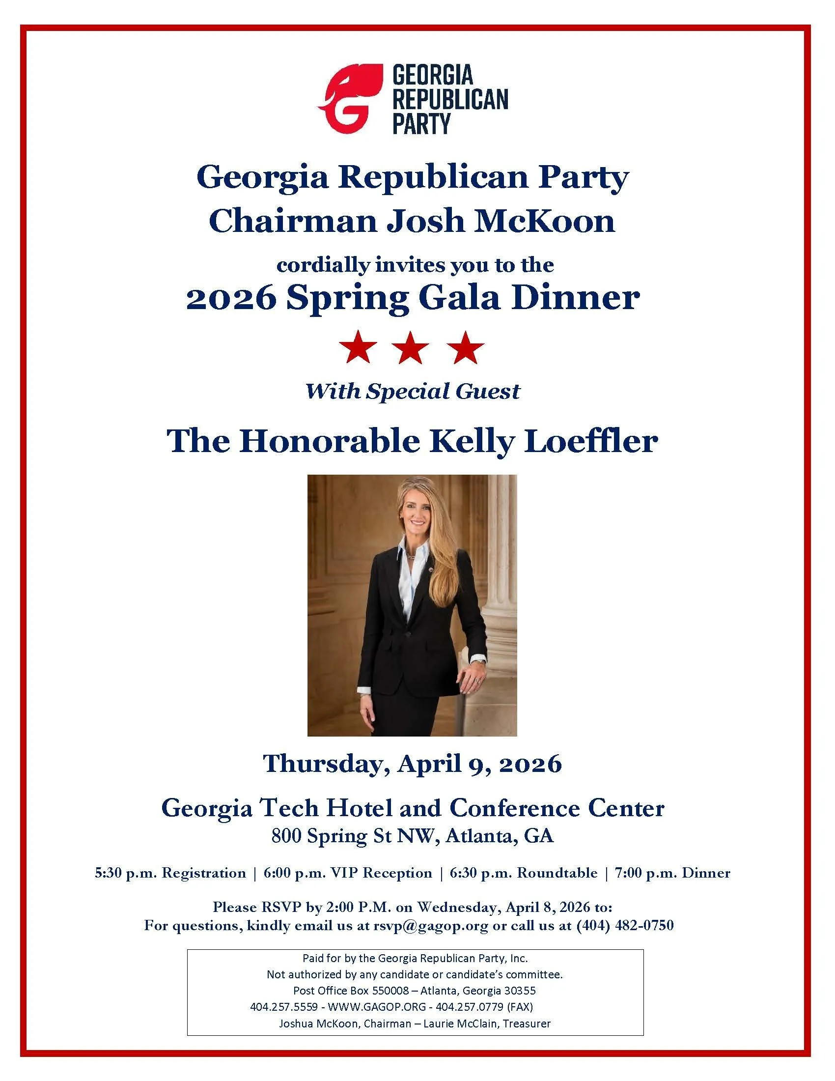 Georgia Republican Party 2026 Spring Gala Dinner