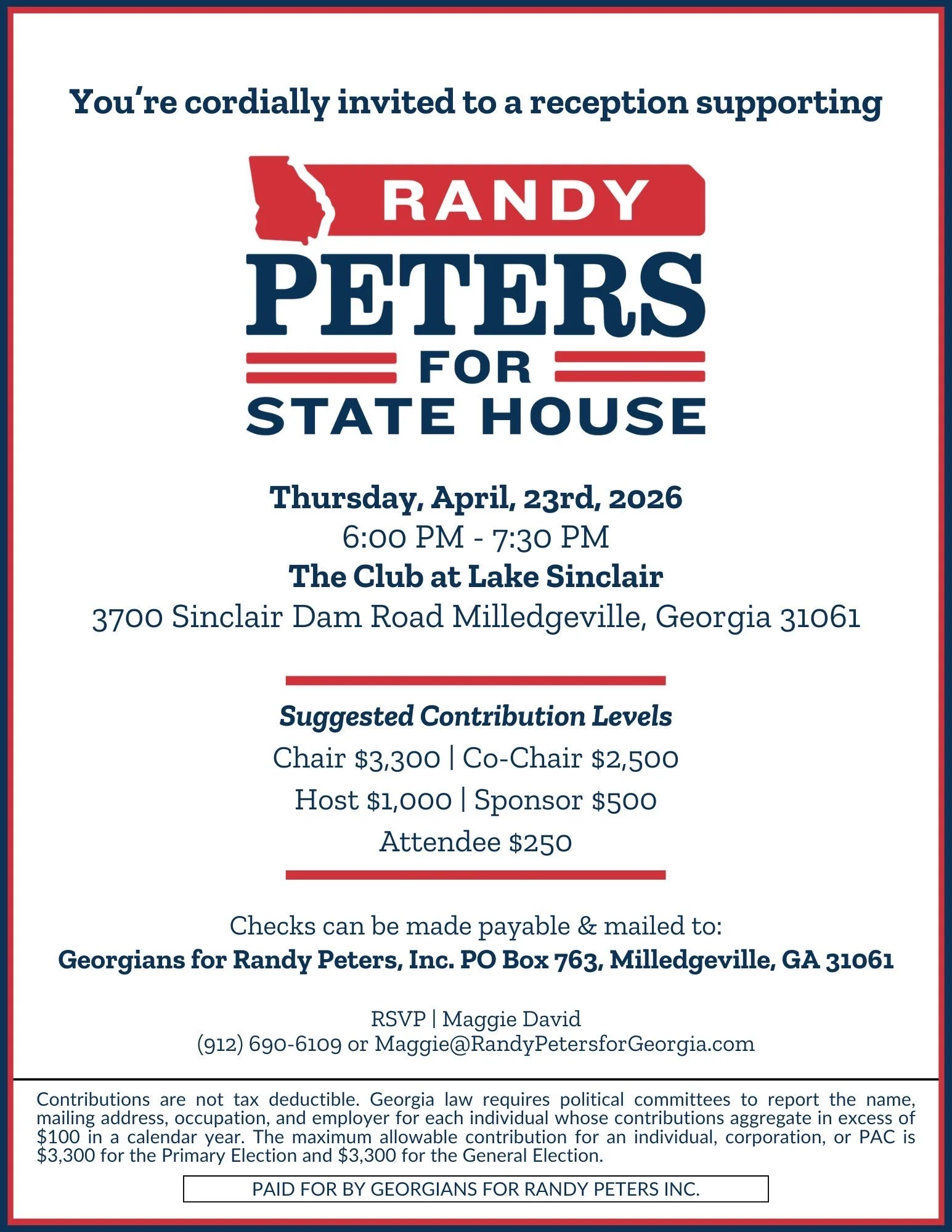 Reception in Support of Randy Peters for State House