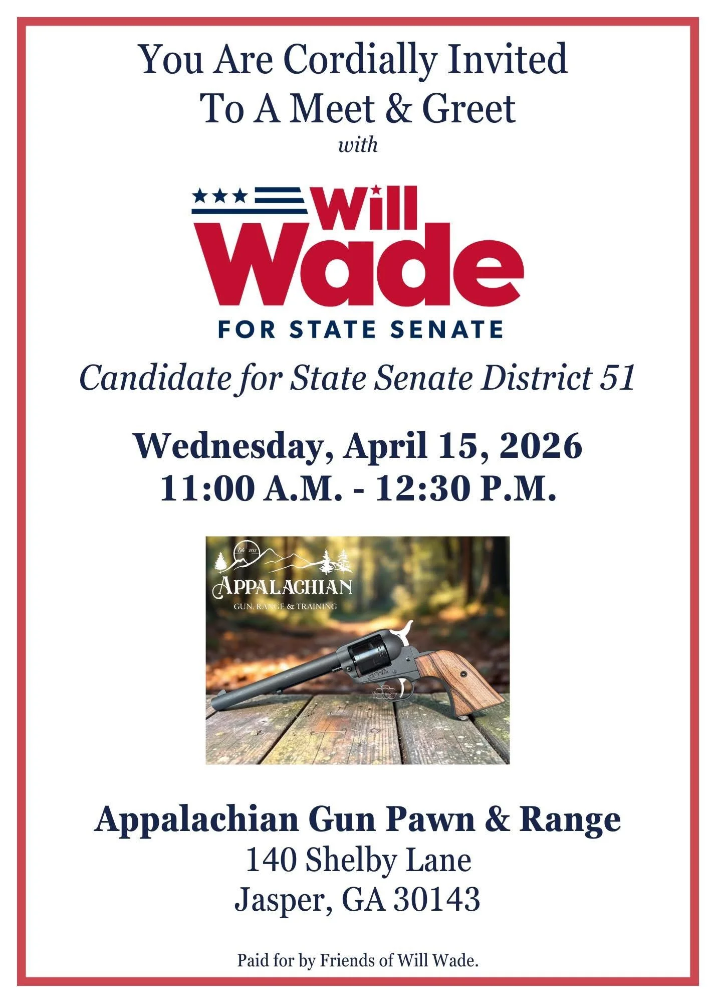 Will Wade for State Senate Meet & Greet 