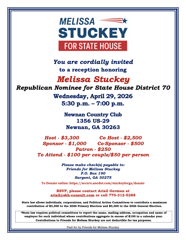 Reception in Support of Melissa Stuckey for State House