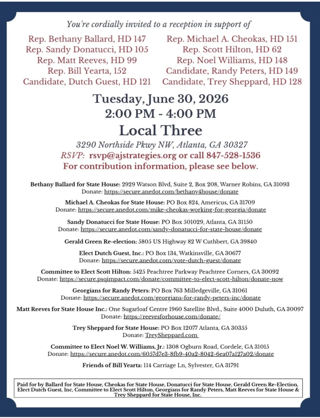 House Multi-Member Reception 