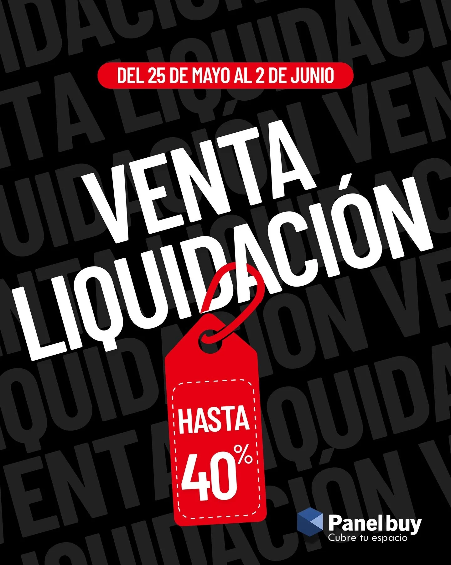 🚨 LIQUIDACI&Oacute;N FIN DE TEMPORADA 🚨
Hasta 40% de descuento en productos seleccionados.
🔥 Lambr&iacute;n de interior
🔥 M&aacute;rmol PVC
🔥 Lambr&iacute;n Exterior
🔥 Deck

Esta oferta es por tiempo limitado.

📲 Escr&iacute;benos por DM o vis