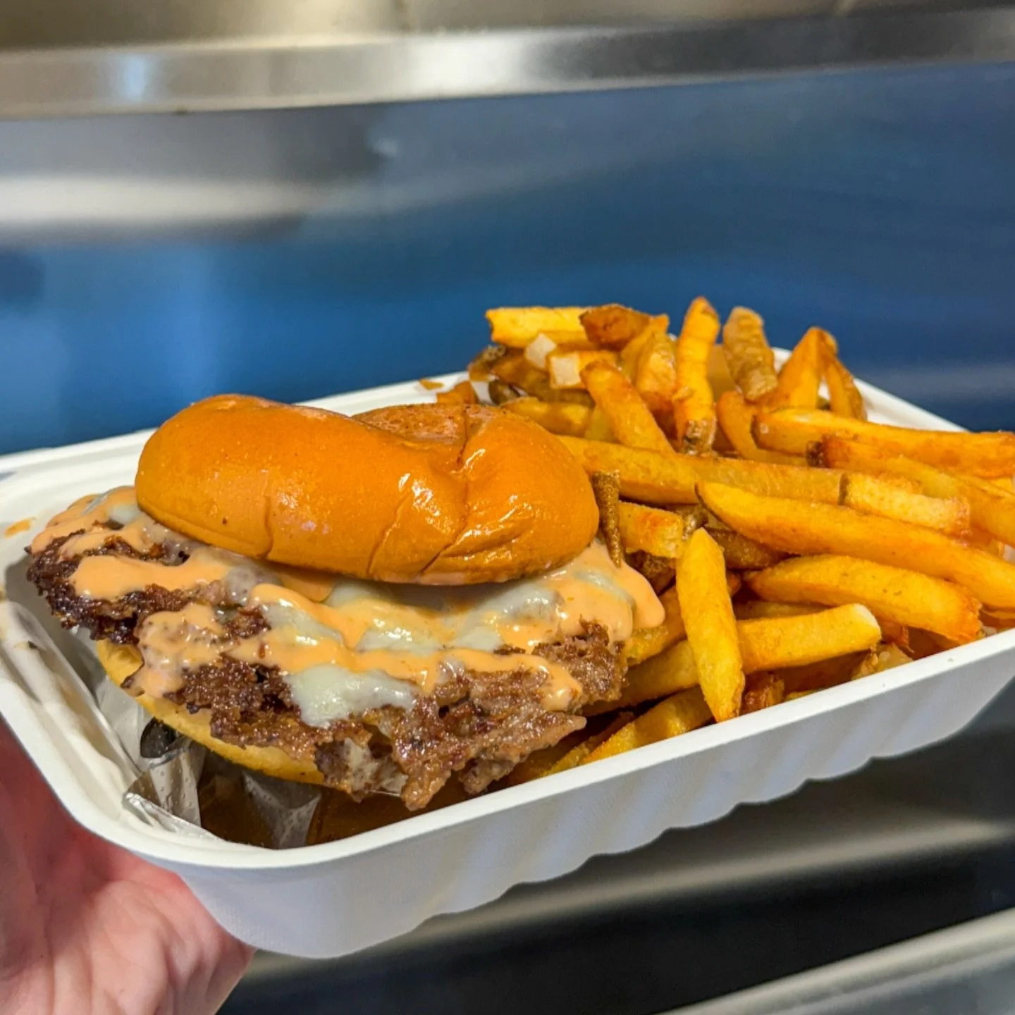 MEAL DEAL 🤩

Double Smash Burger, Fries &amp; a Drink for $13 

Available all day every day (yes you can order a smash burger for breakfast!)

7AM-7PM

📍28 Portland Street in Morrisville, Vermont