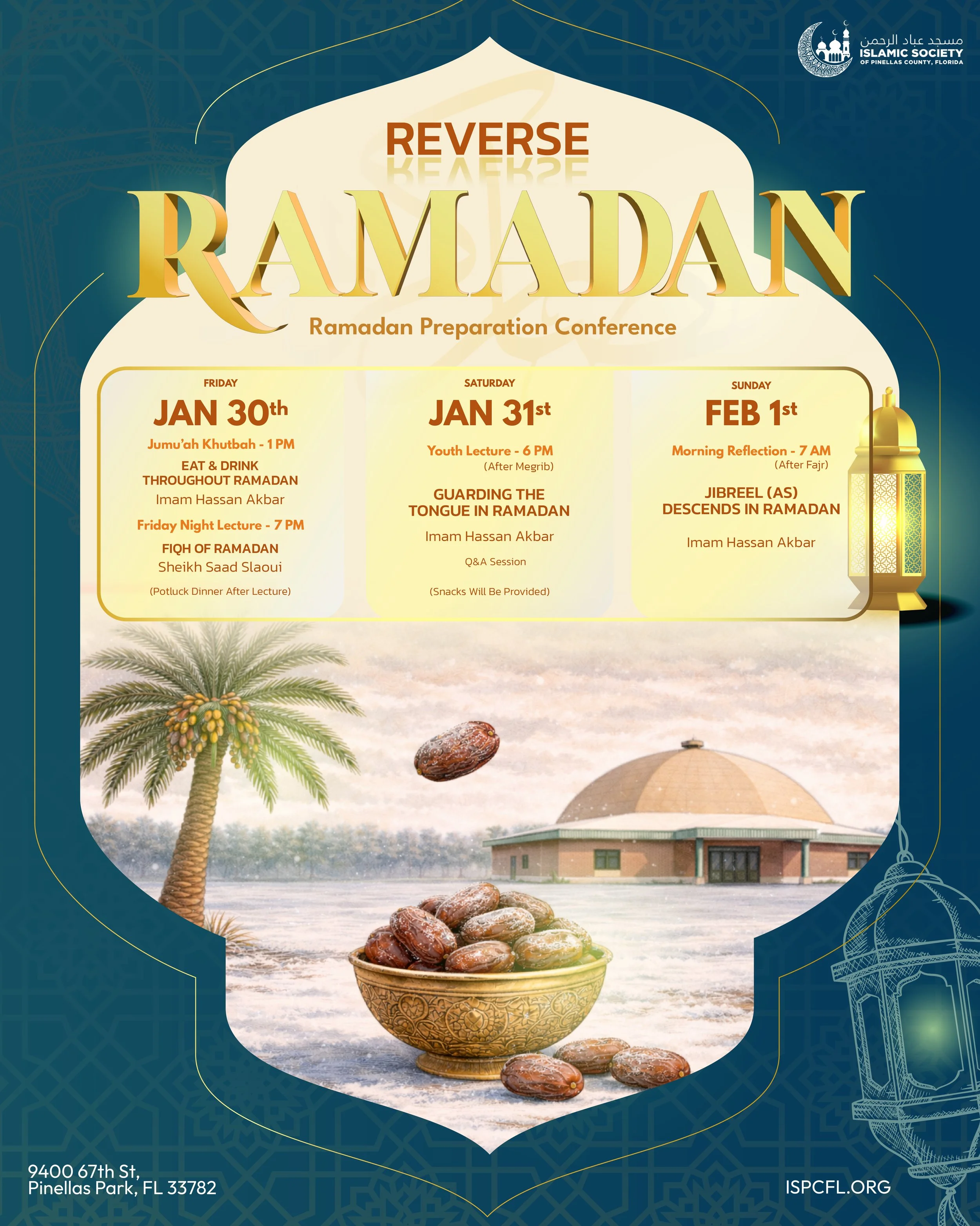 Three Day Ramadan Prep Course at Islamic Society of Pinellas County