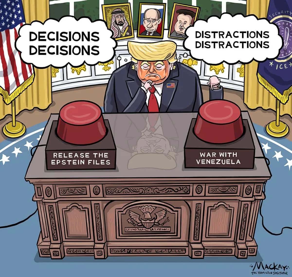 Editorial Cartoon: Decisions Distractions