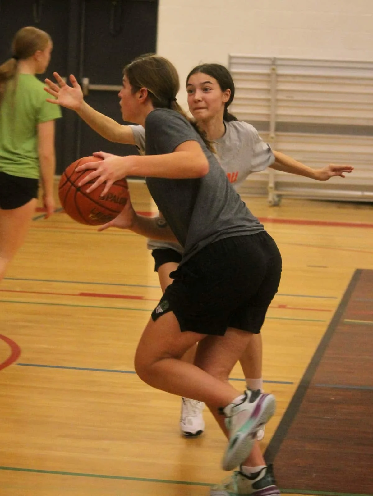 Senior girls basketball practice