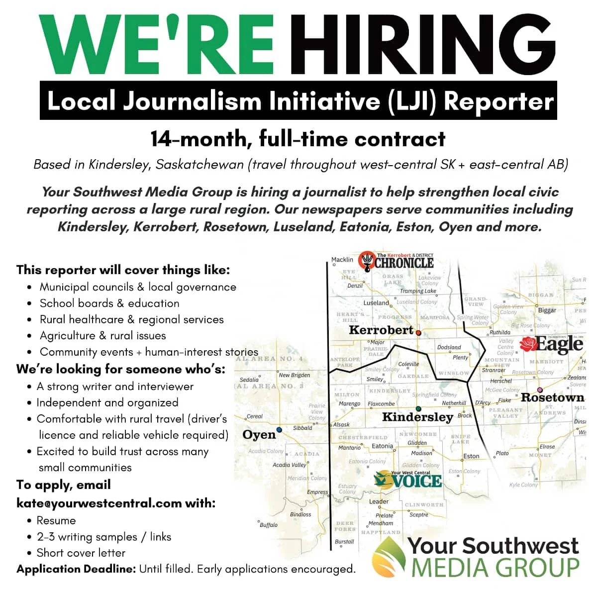 WE'RE HIRING: Local Journalism Initiative (LJI) Reporter
