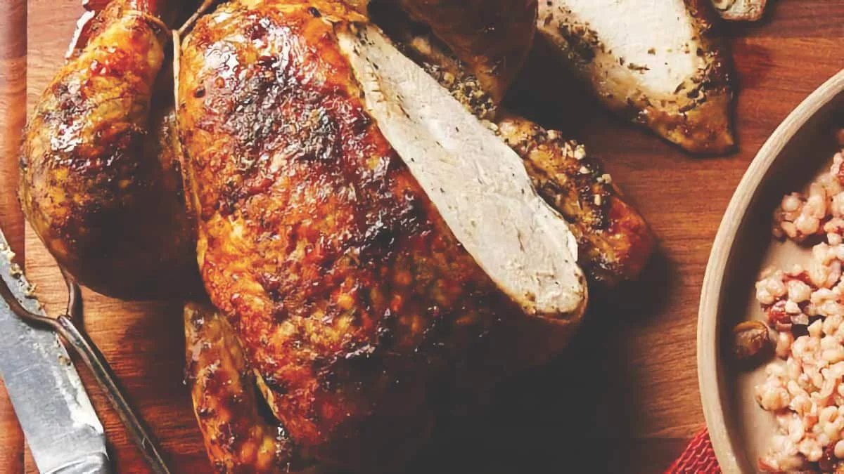 Recipe of the Week: Herb Roasted Chicken with Cranberry Barley Pilaf