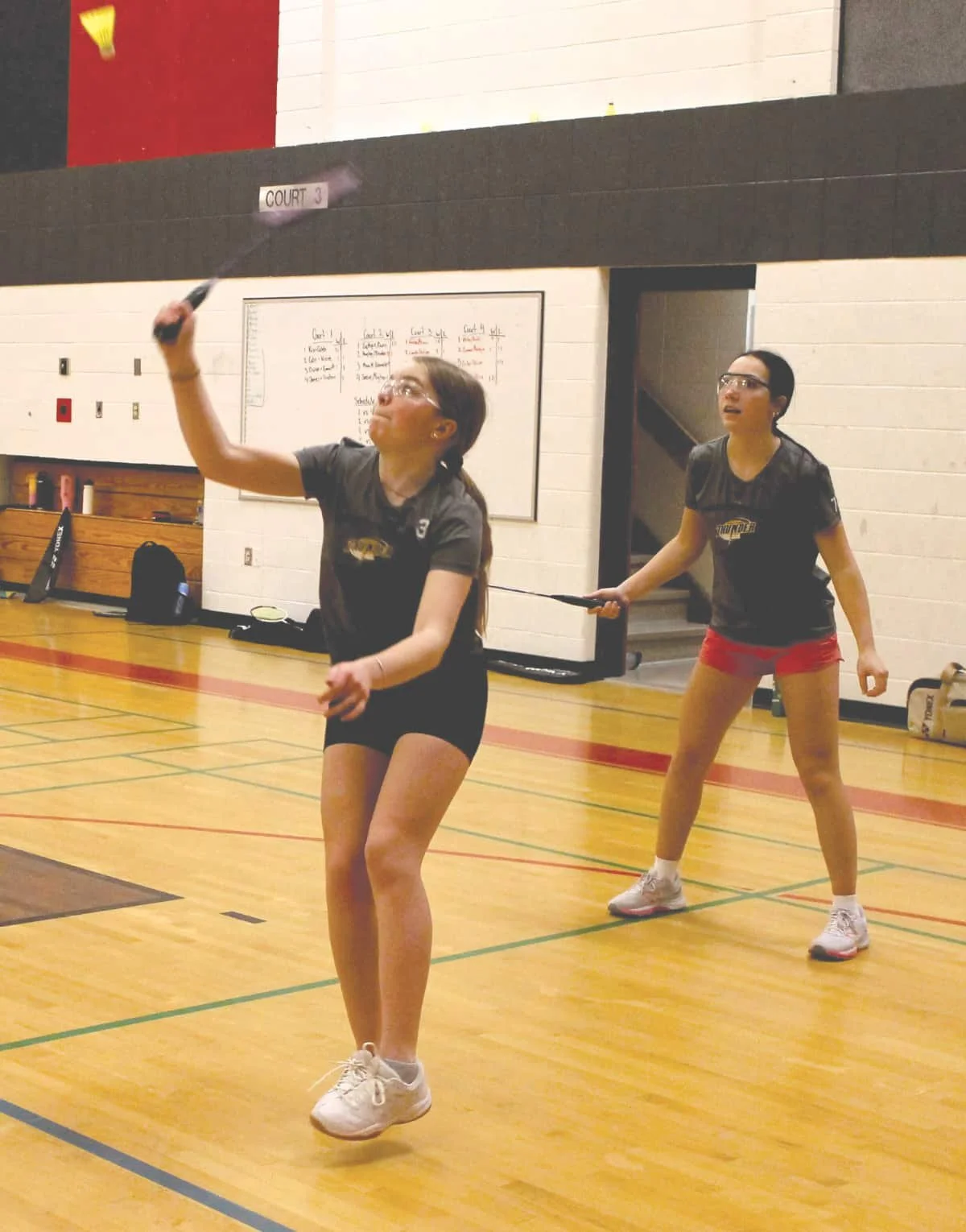 Badminton joint practice