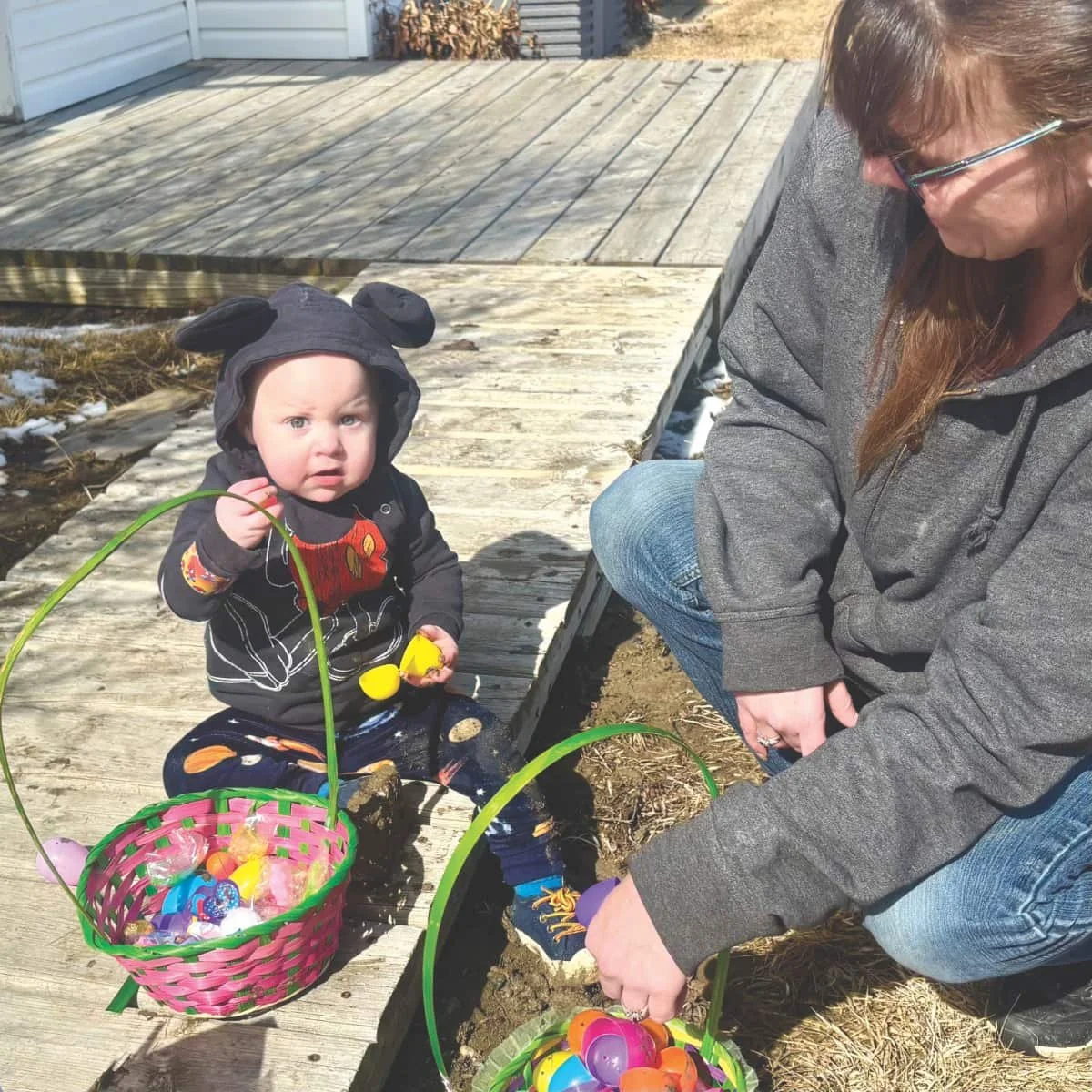 The egg hunt was on at Eston museum