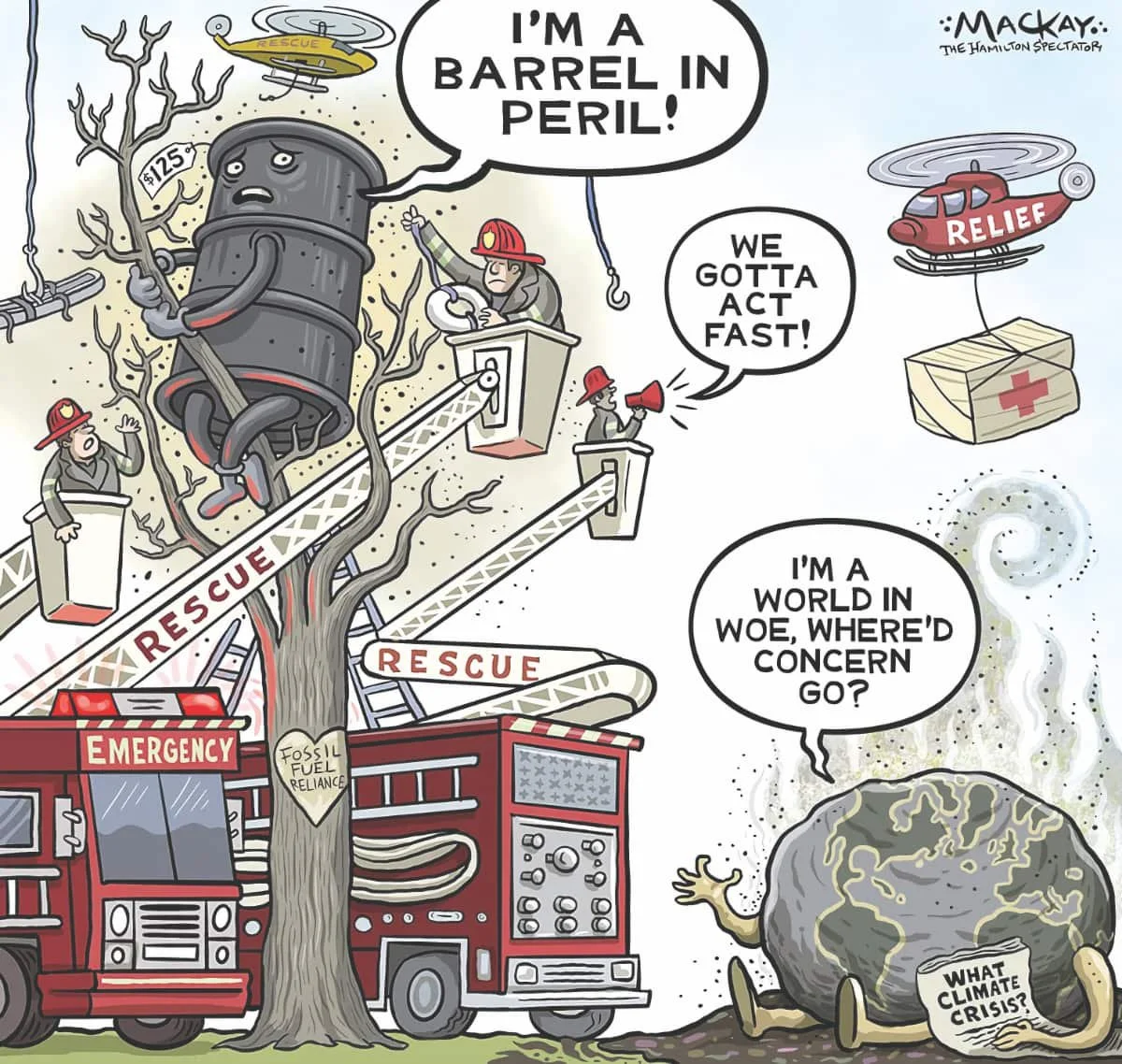 Editorial Cartoon: Barrel in Peril