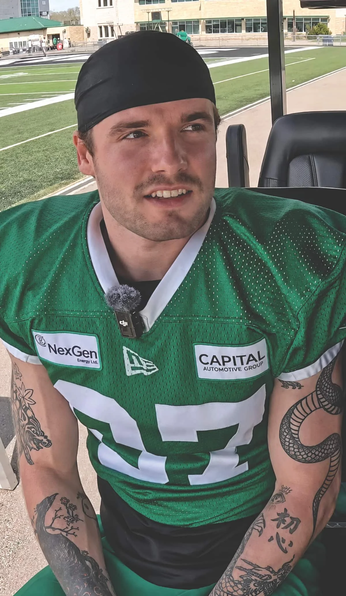 Daniel Wiebe makes the Riders