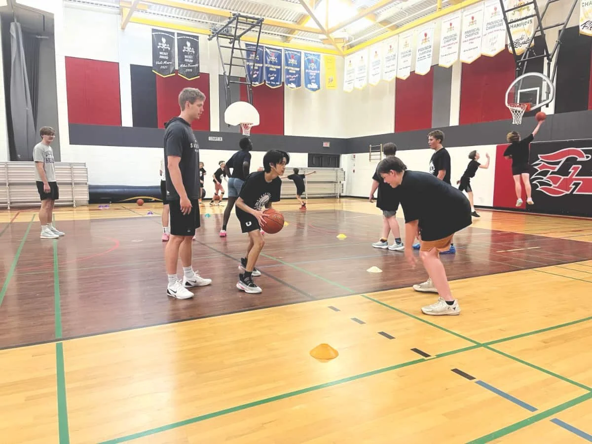 Basketball camp at Rosetown Central High School