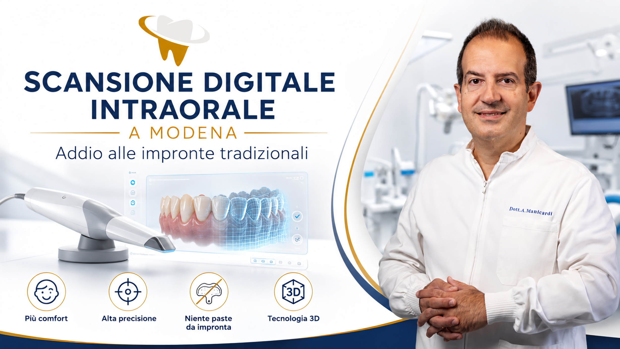 Scansione digitale intraorale a Modena: addio alle impronte tradizionali