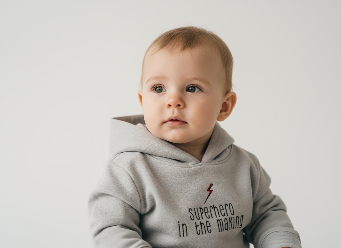 Embroidered Superhero Hoodie