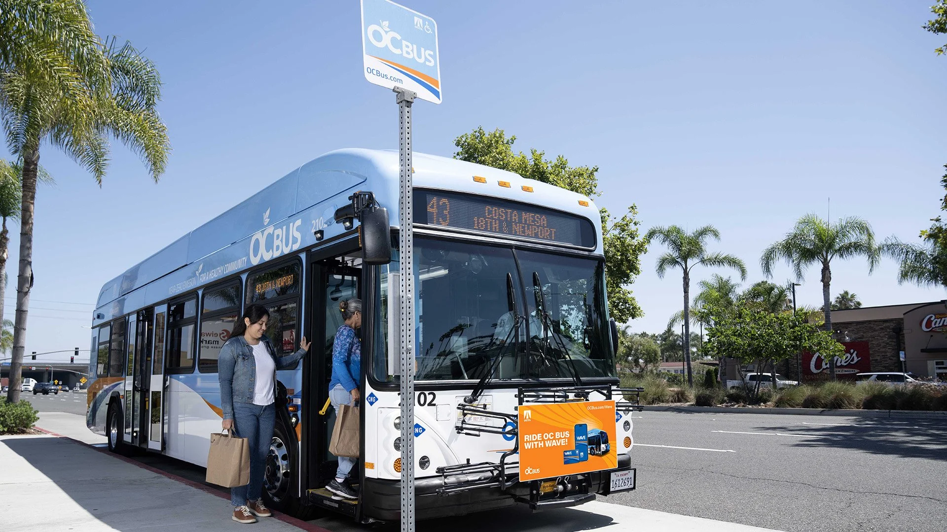 Bike rack ads on all buses made sure riders were aware of the Wave brand as the bus arrived at the stop.