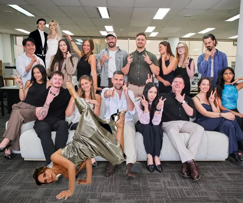 Our new team photos were photobombed by the Beckhams 😆