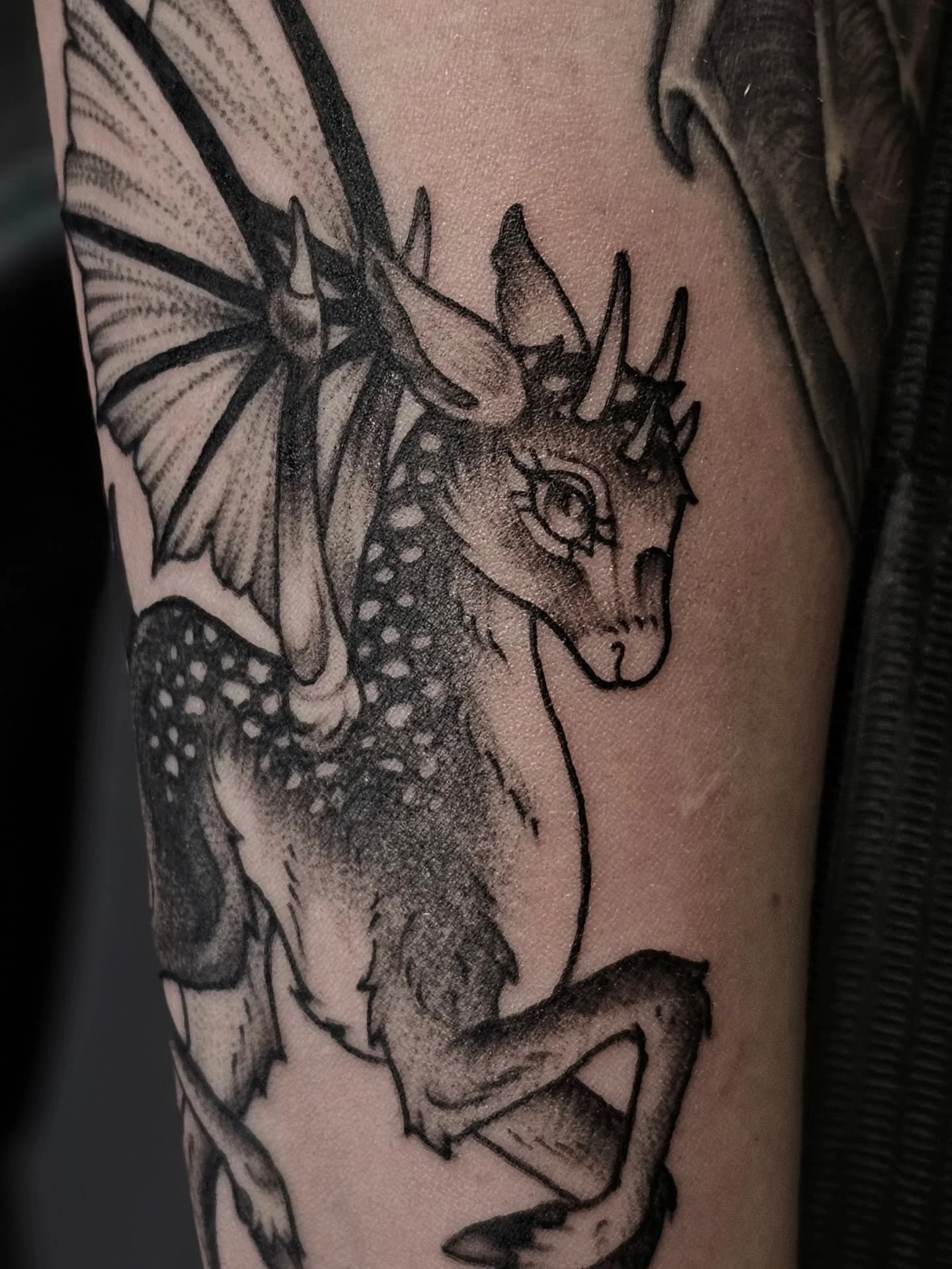 Lil spooky fawn for a fellow tattooer 🦇🖤
@darkwood.tattoos

#artistsoninstagram #art #tattoo #tattooartist #tattoooftheday #blackandgreyattoo #darkart #fawntattoo