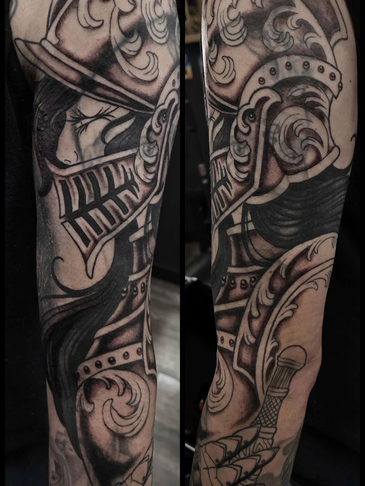 Cover up WIP ⚔️

#tattoo #tattooartist #tattooart #medieval #knight