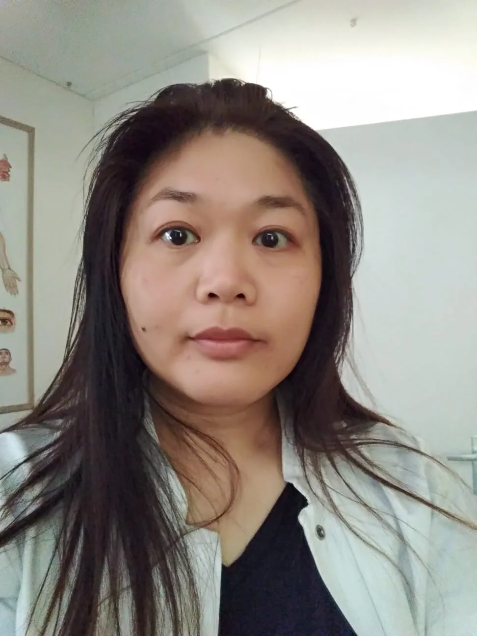 Vrouw met lang bruin haar
