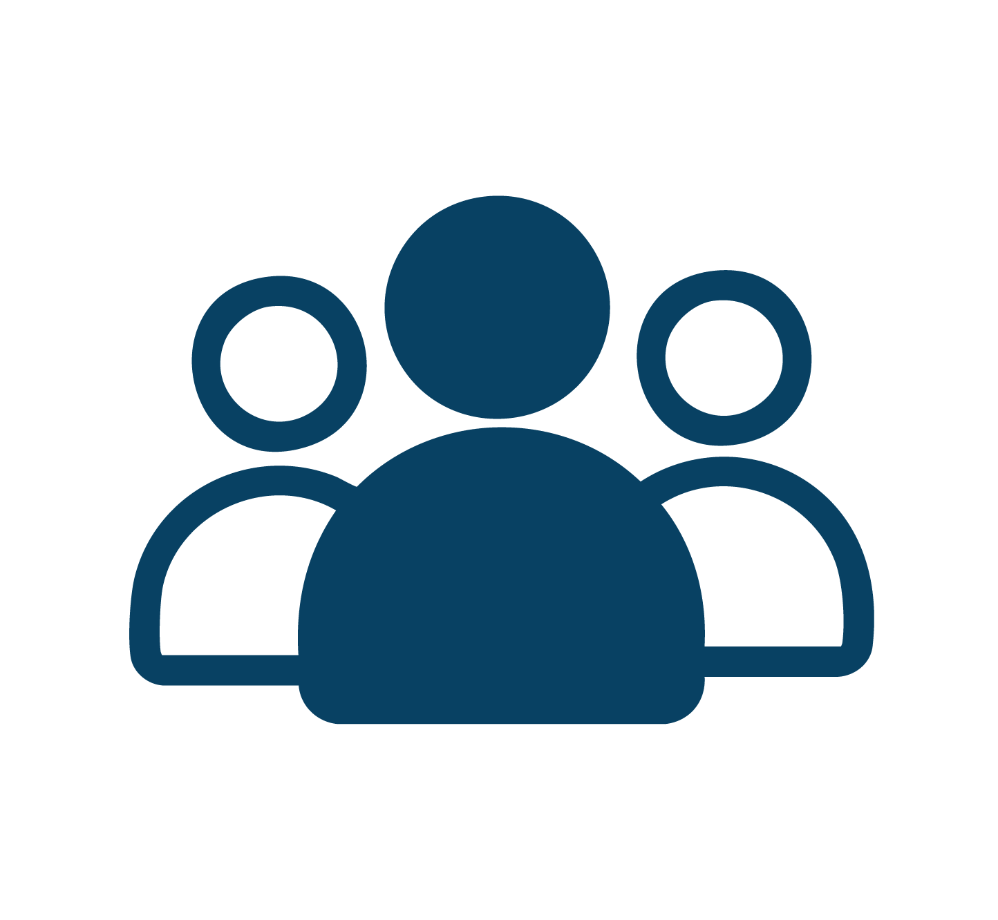 Icon of three people representing a group or community