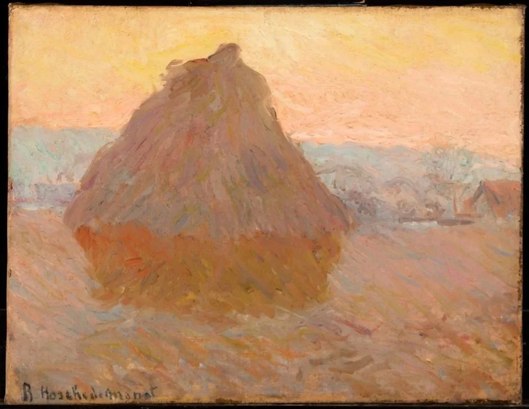 Blanche Hoschedé-Monet, Haystack at Giverny, dated 1889, oil on canvas, signed lower left.