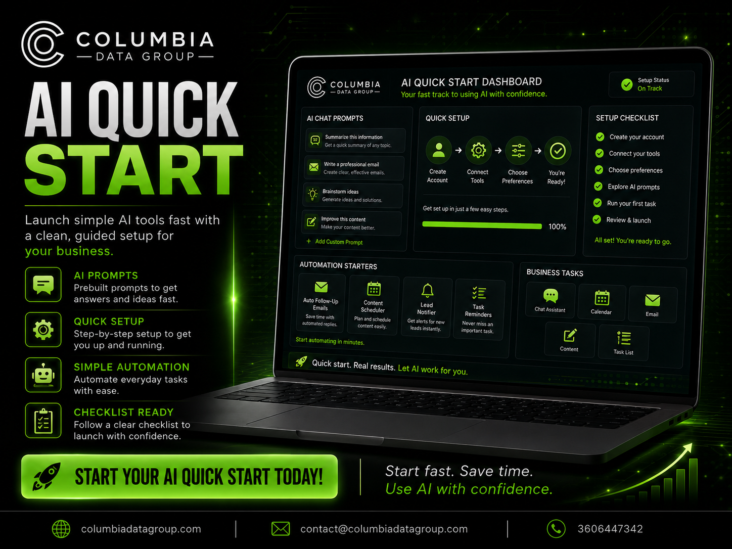 AI quick start consulting for small businesses by Columbia Data Group