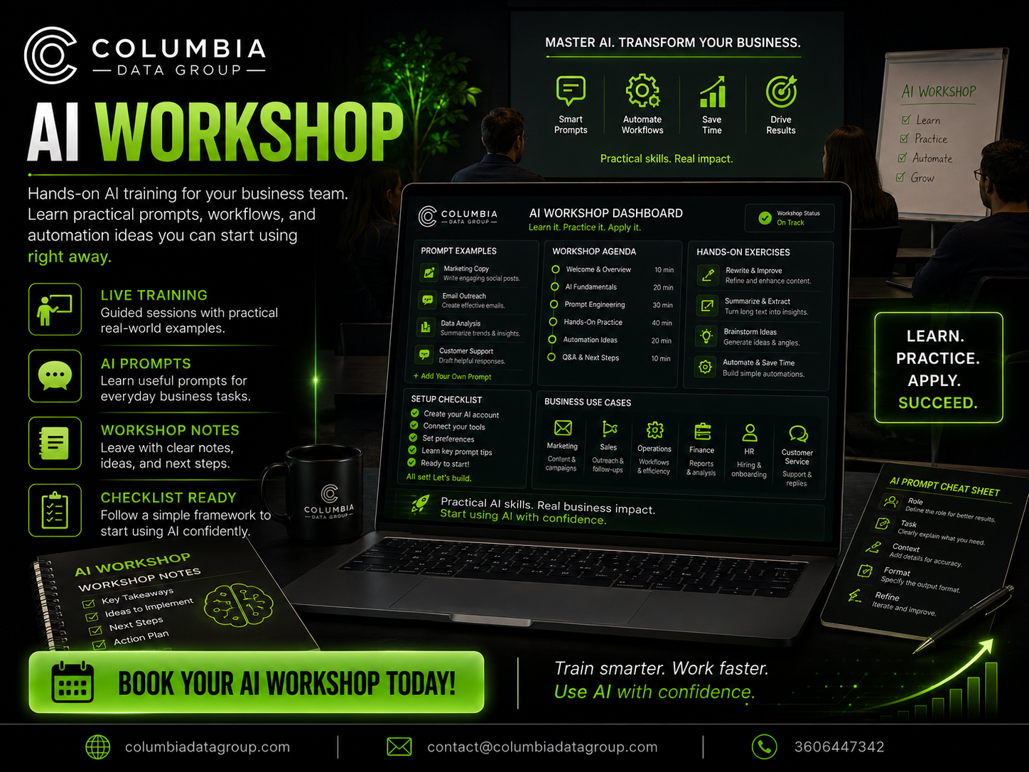 AI workshop seat for small business owners by Columbia Data Group