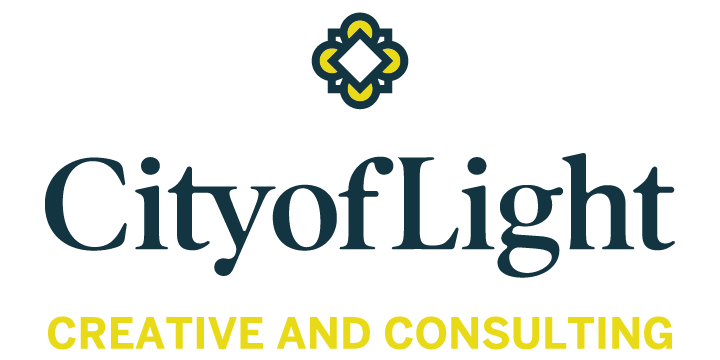 CityofLight Creative and Consulting logo with a decorative emblem above the text