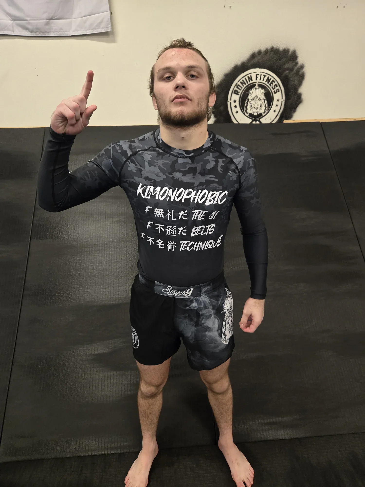 Kimonophobic (censored) jiu jitsu rash guard long sleeve