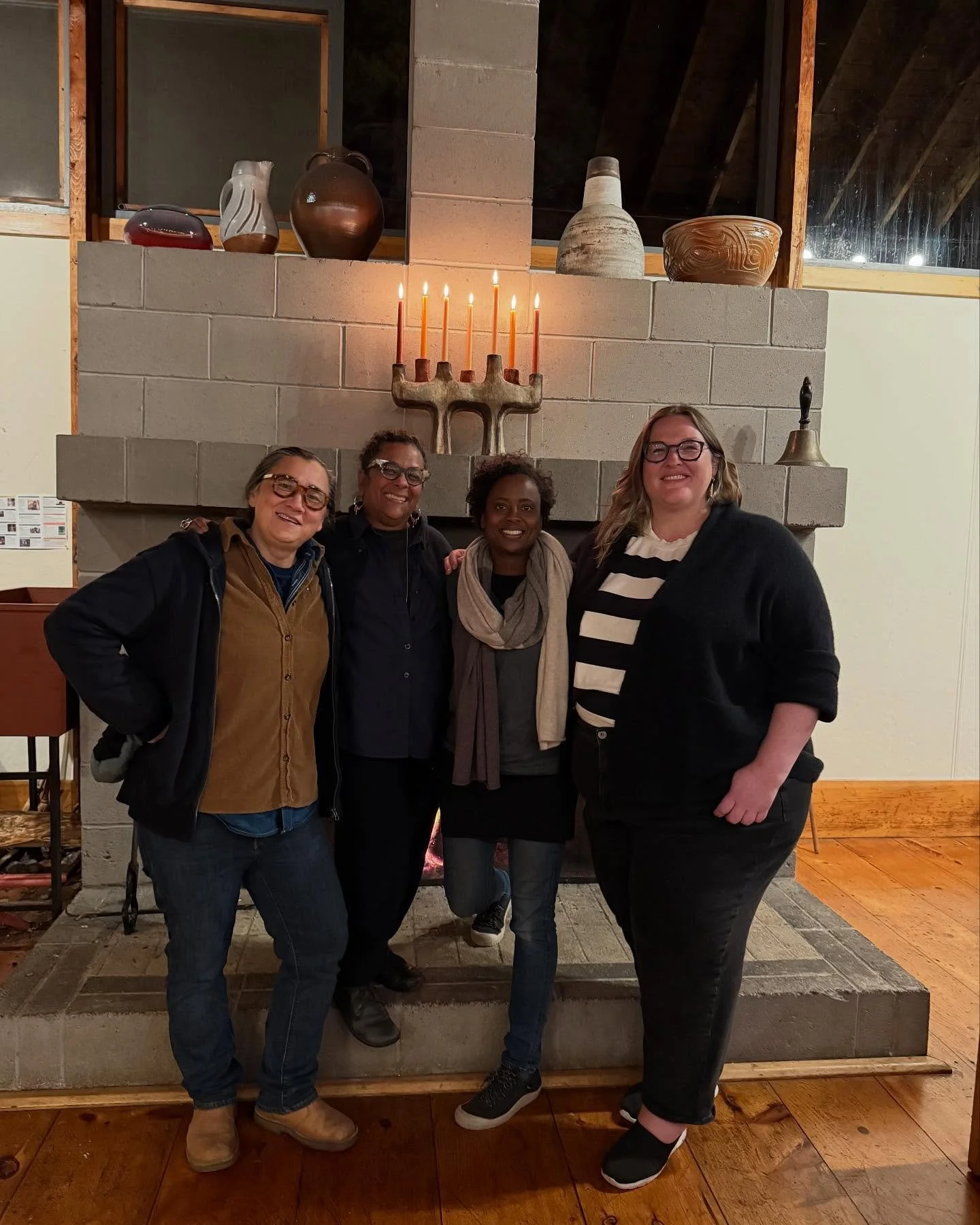 A brilliant cold weekend for the @haystack_school fall board meeting! Delighted to work with really smart and creative people to help keep a special place going, including this stellar past-current-future board president lineup of @ayumihorie, @namit