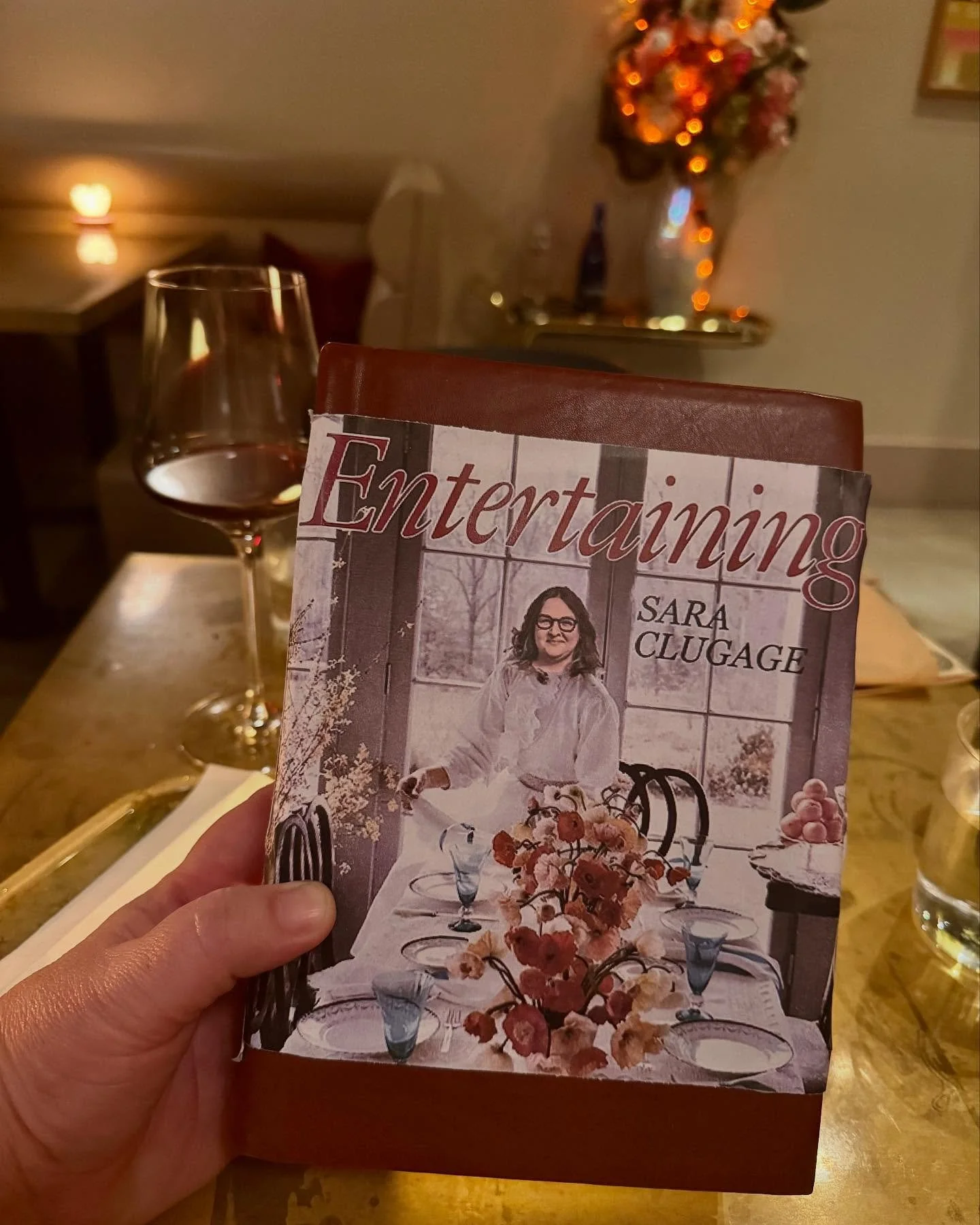 Won the costume contest at @hags_nyc&rsquo;s delicious MARTHA STEWART VS. INA GARTEN tasting menu dinner with my lackluster photoshop skills and a book-shaped clutch purse. 🧡🎃🏆