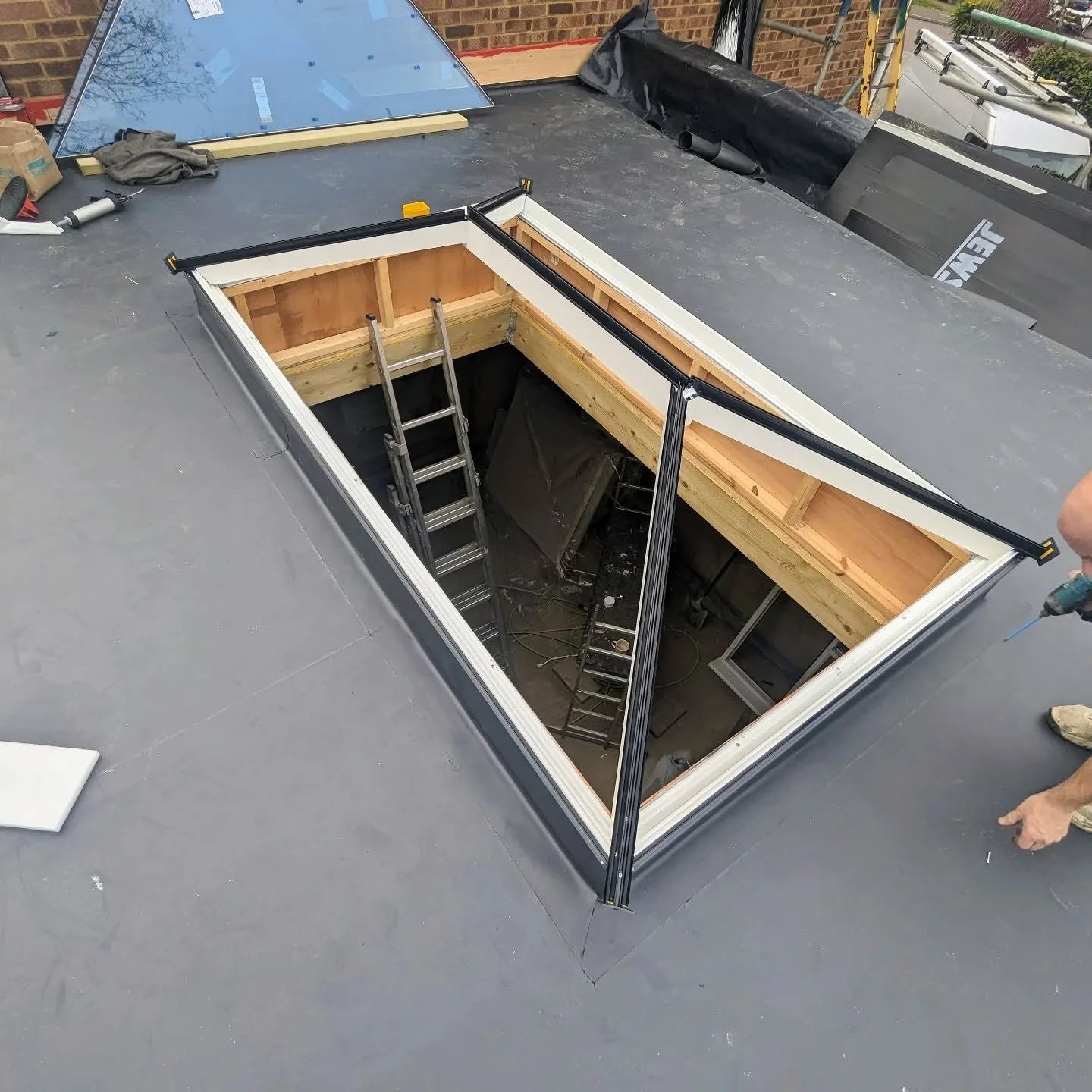 Dan the man fitting a small sky lantern