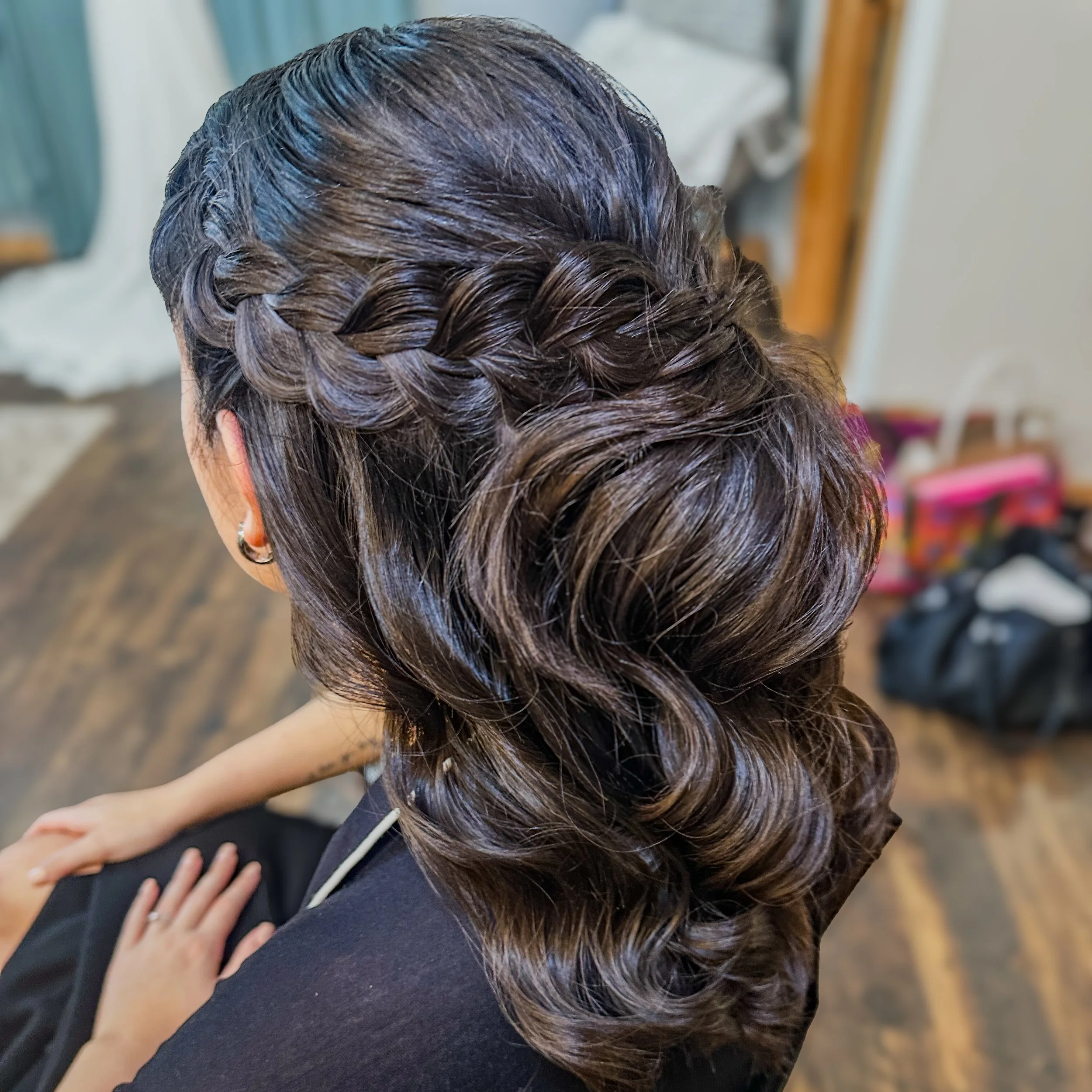Oklahoma City Bridal Hair; Bridesmaid; Half-up; Stephanie Renee Bridal Hair