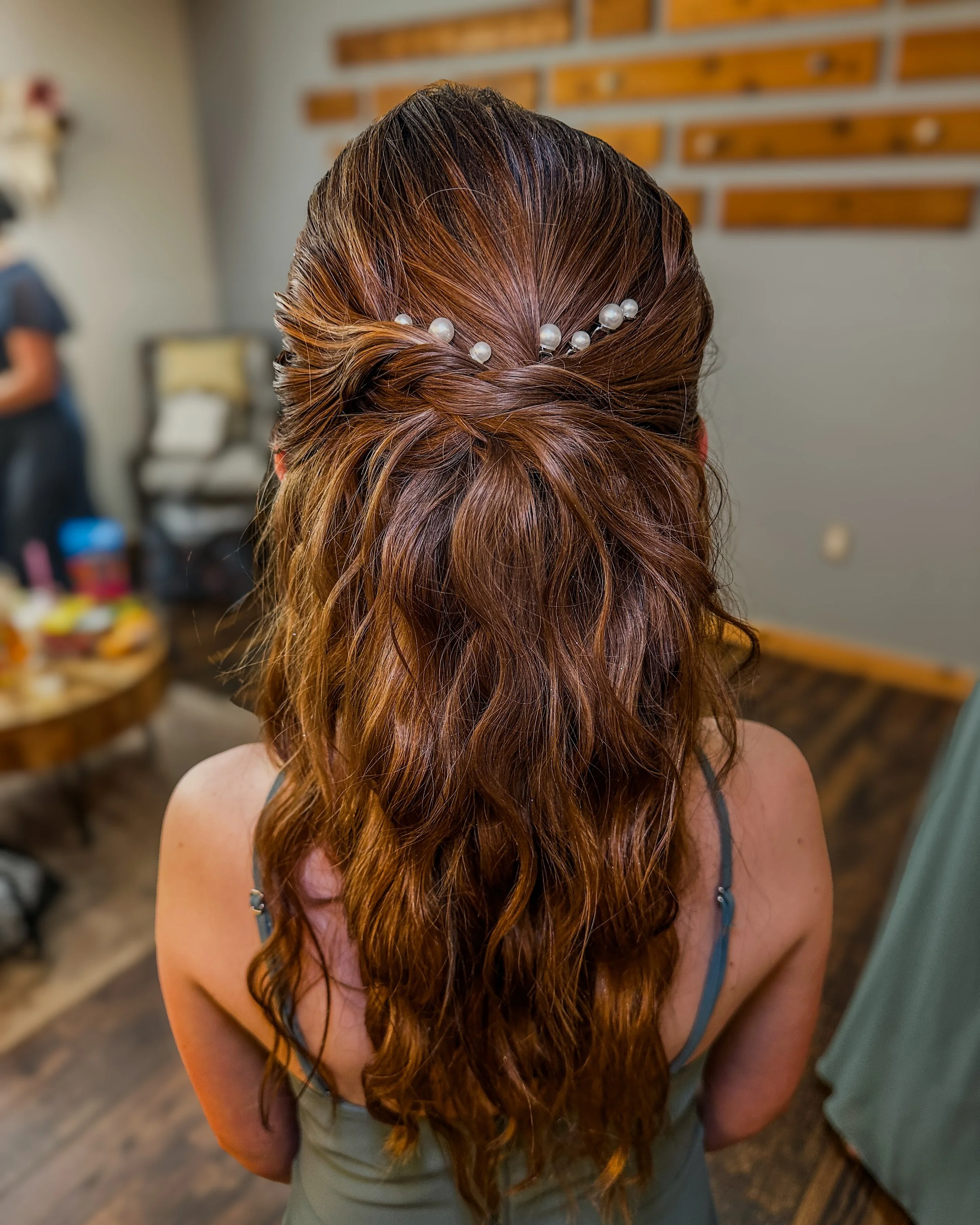 Oklahoma City Bridal Hair; Bridesmaid; Half-up; Stephanie Renee Bridal Hair
