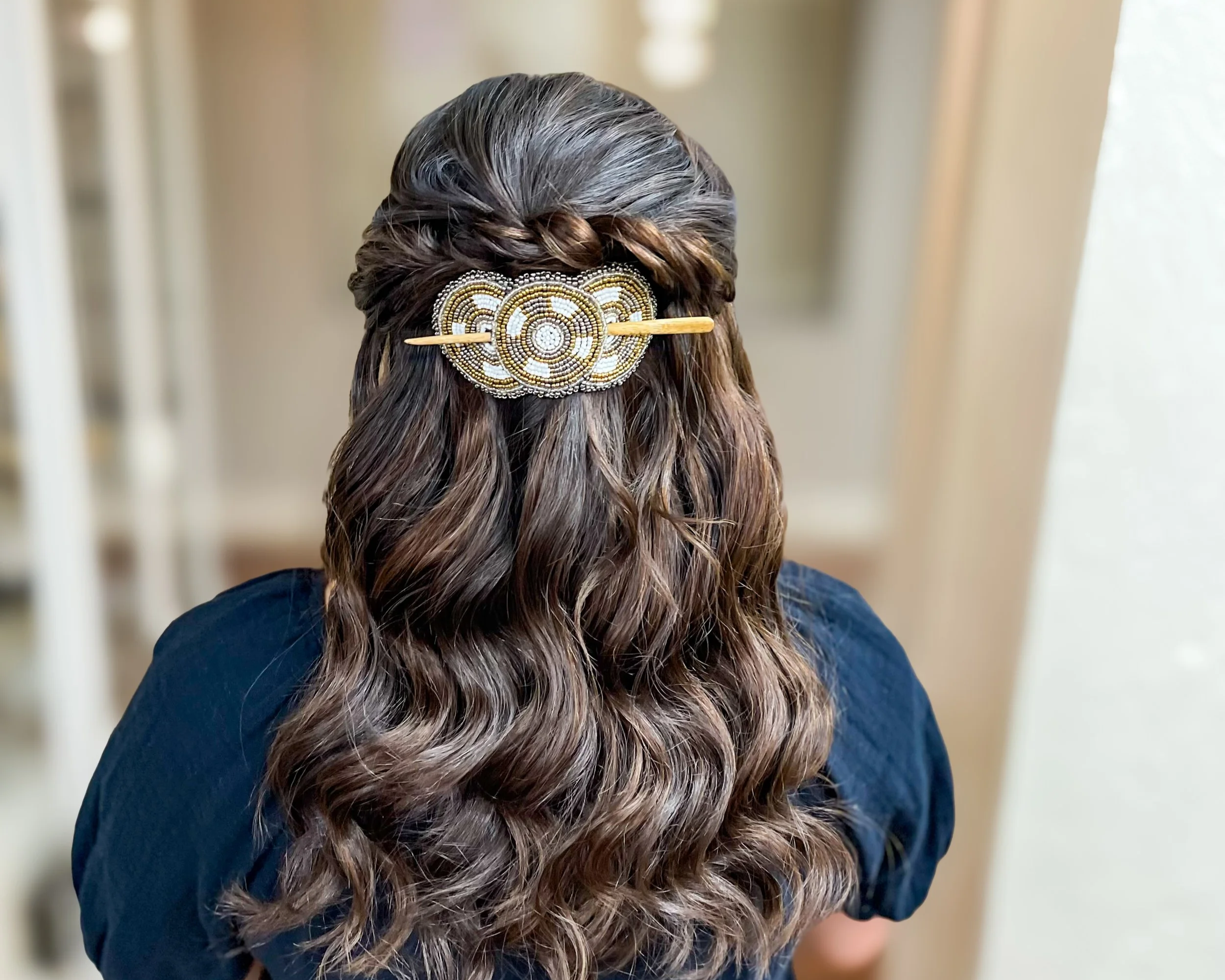 Oklahoma City Bridal Hair; BRIDE; Half-up; Stephanie Renee Bridal Hair