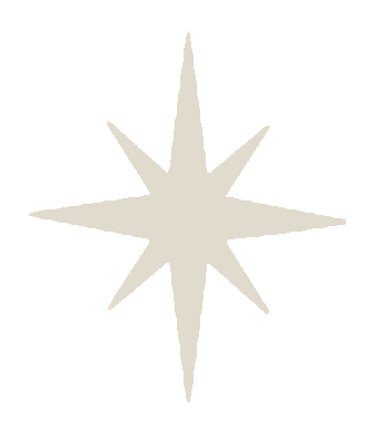 A beige eight-pointed star shape on a black background.