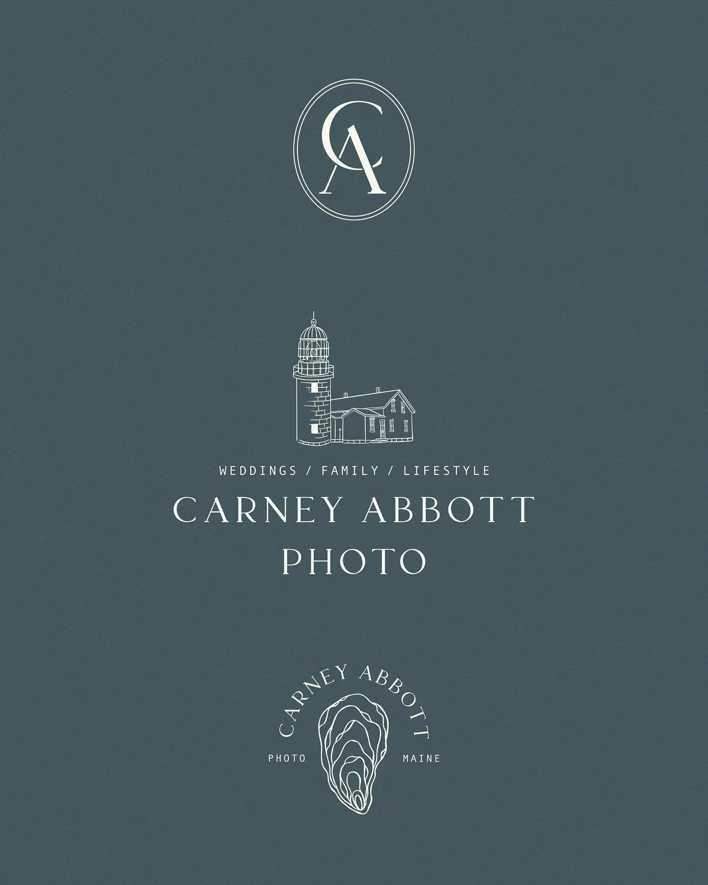 It&rsquo;s the personal touches for me 💙 

@carneyabbottphoto branding is infused with so much meaning and intention from the oyster shell representing her home town of Damariscotta to including her pup in an icon 

Photography is such a deeply pers