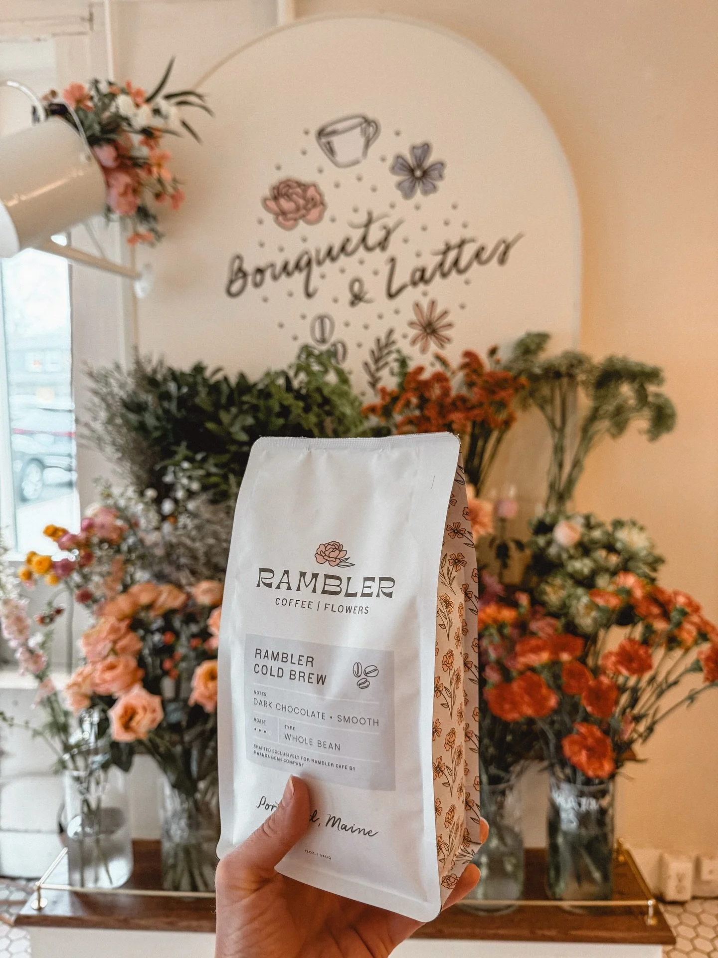 Stopped in @ramblermaine with the family this morning to snag a bag of their cold brew beans ☕️ their cold brew is elite so I already know it will be 10/10 

Designing for packaging like this is so fun because you&rsquo;re bringing all the brand elem